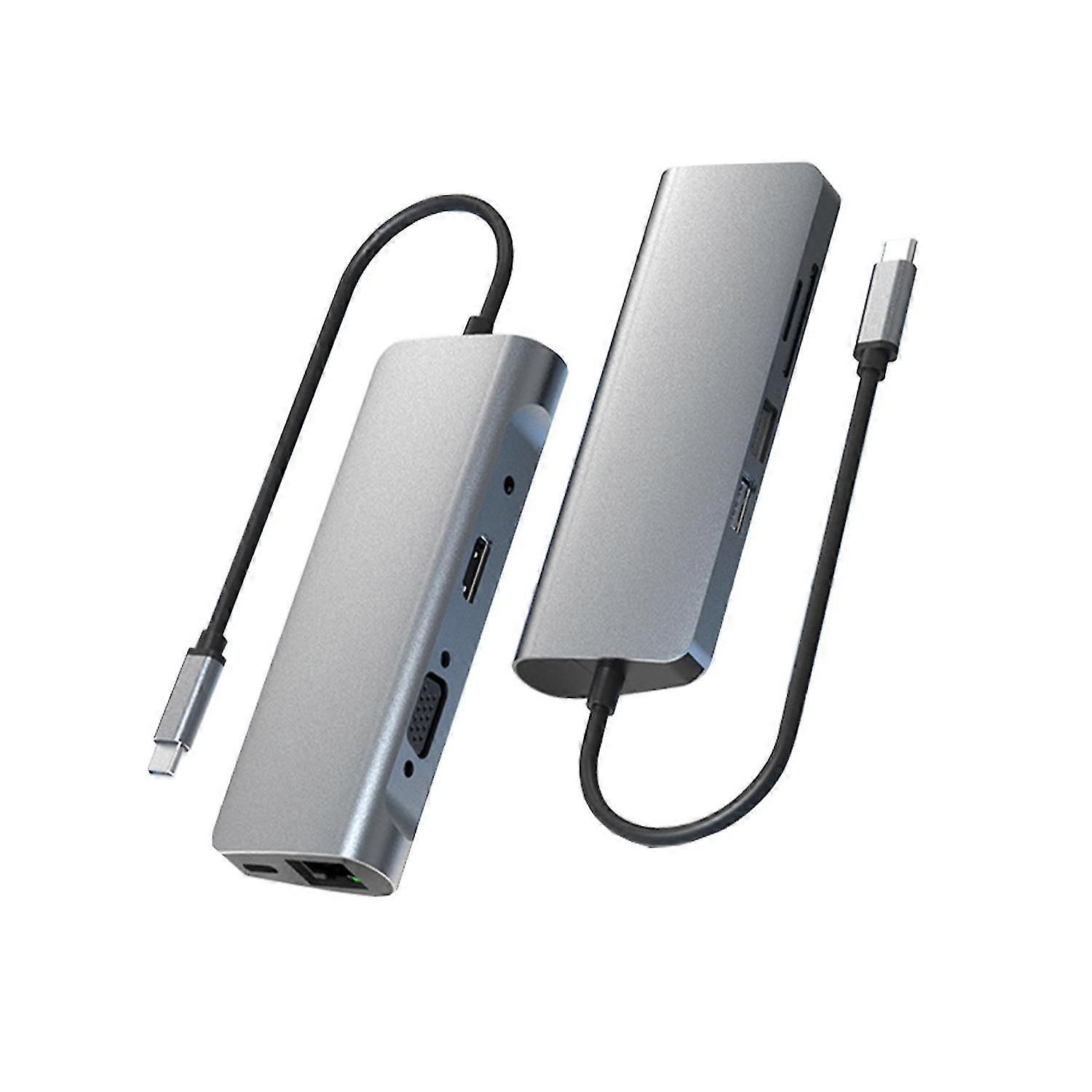 Nine-in-one Expansion Dock Type-c To Hdmi4k Rj45 Usb3.0 Sd/tf Card Reader Multi-function Dock