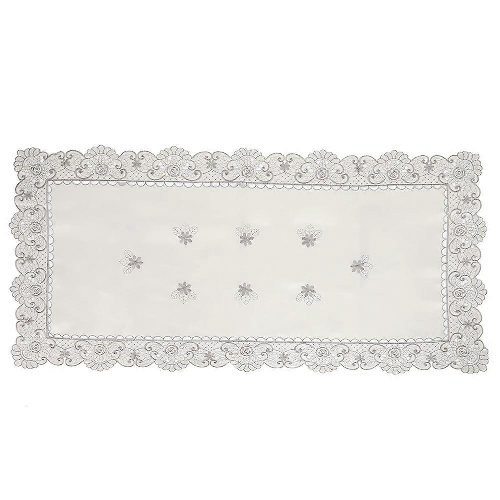 Embroidered Table Cloth Dining Wedding Table Cloth Floral Rectangular Tablecloth 4#