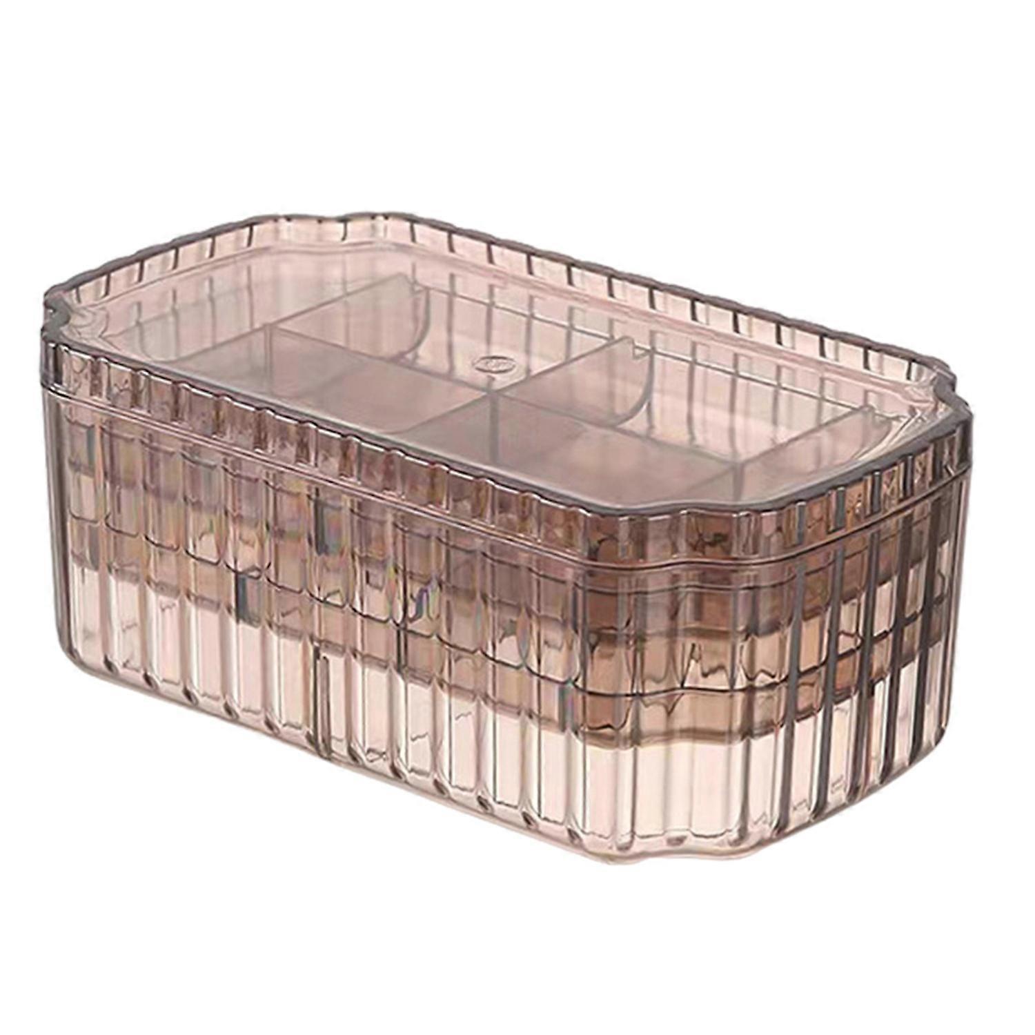 Transparent Jewelry Storage Box Large Capacity Multi-layer Dustproof Earrings Rings Container