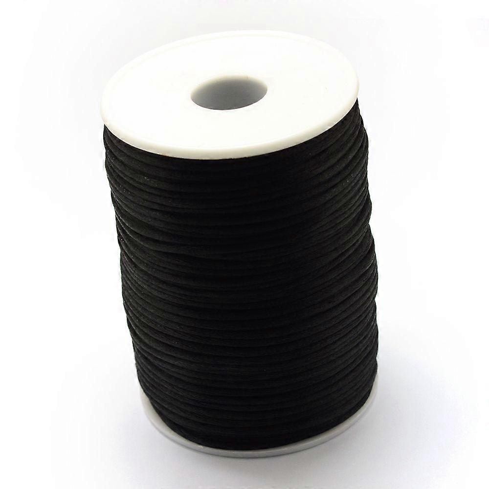 Polyester Cord Black 1.5mm about 109.36 yards(100m)/roll