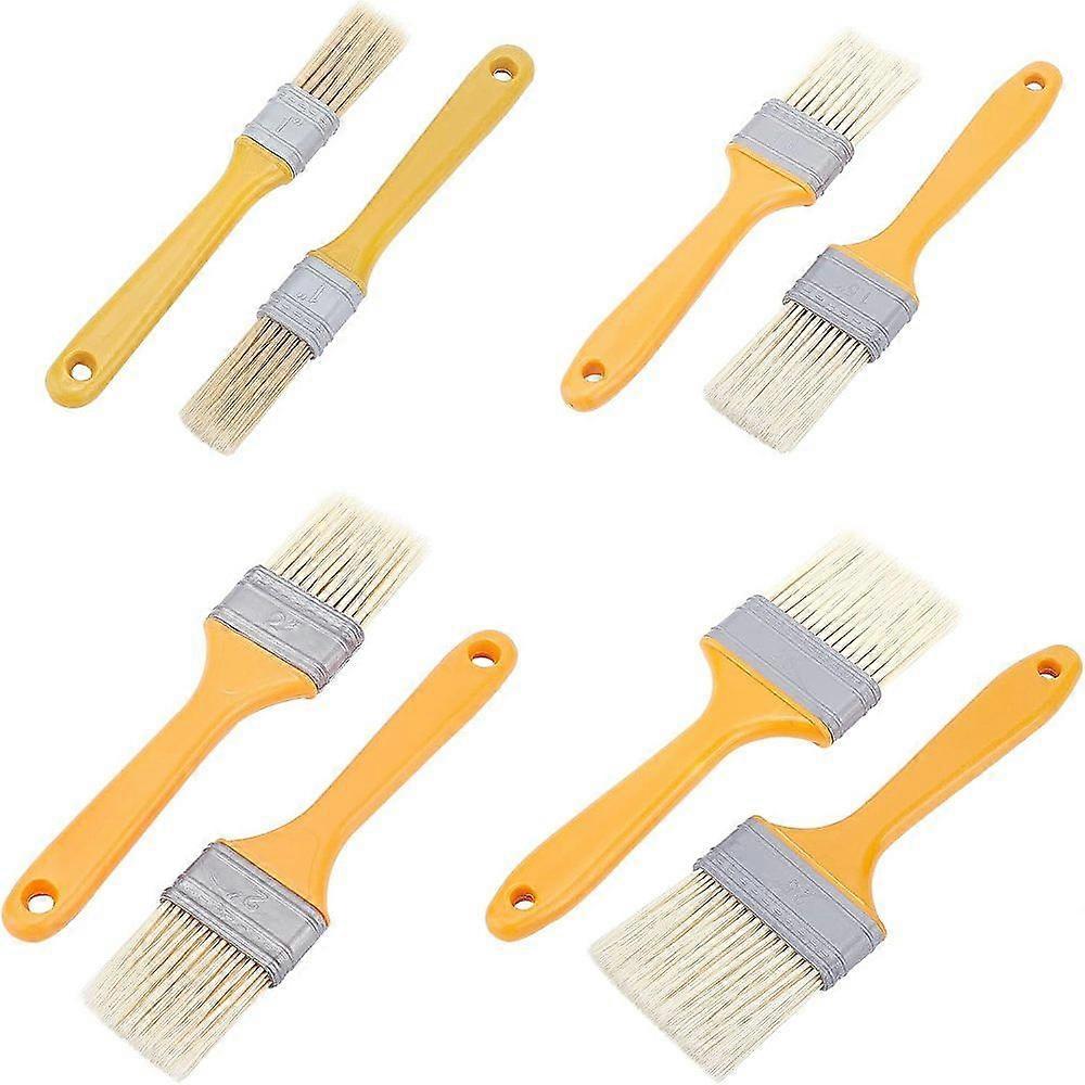 8Pcs 4 Style Nylon Brush with Plastic Handle Mixed Color 17.7~19.4x2.45~6x1.25cm 2pcs/style