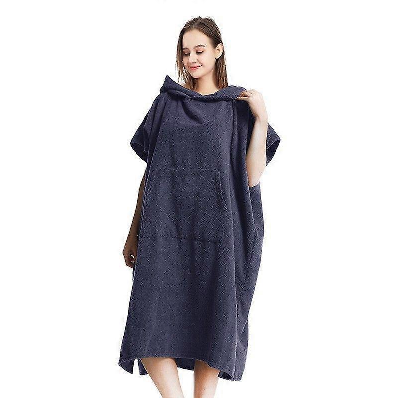 Changing Robe Microfiber Short Sleeve Surf Poncho with Hood Quick Dry Bath Robe with Large Pocket Men Women Oversized Towelling