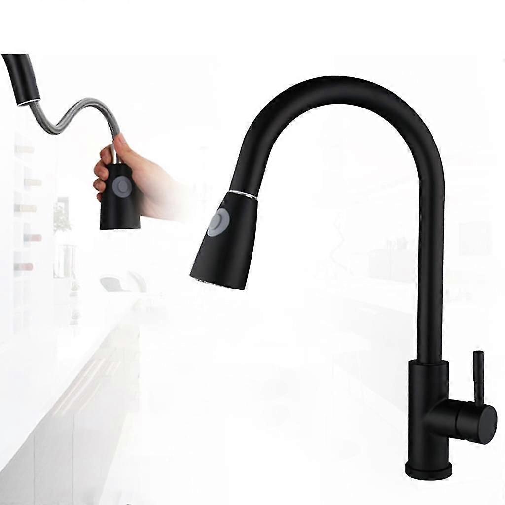 Low Pressure Faucet Kitchen Faucet Made Of Stainless Steel, Bla Kitchen Faucet Flush Faucet Mixer Tap 360 Swiveling Single Lever Mixer For Sink
