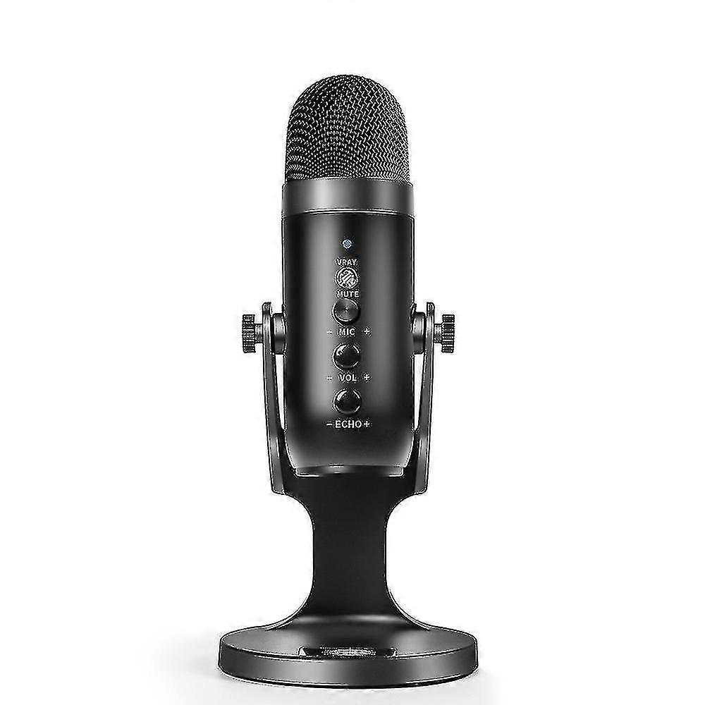 Kondensatormikrofon USB-spelmikrofon brusreducerande mikrofon för PC-streaming