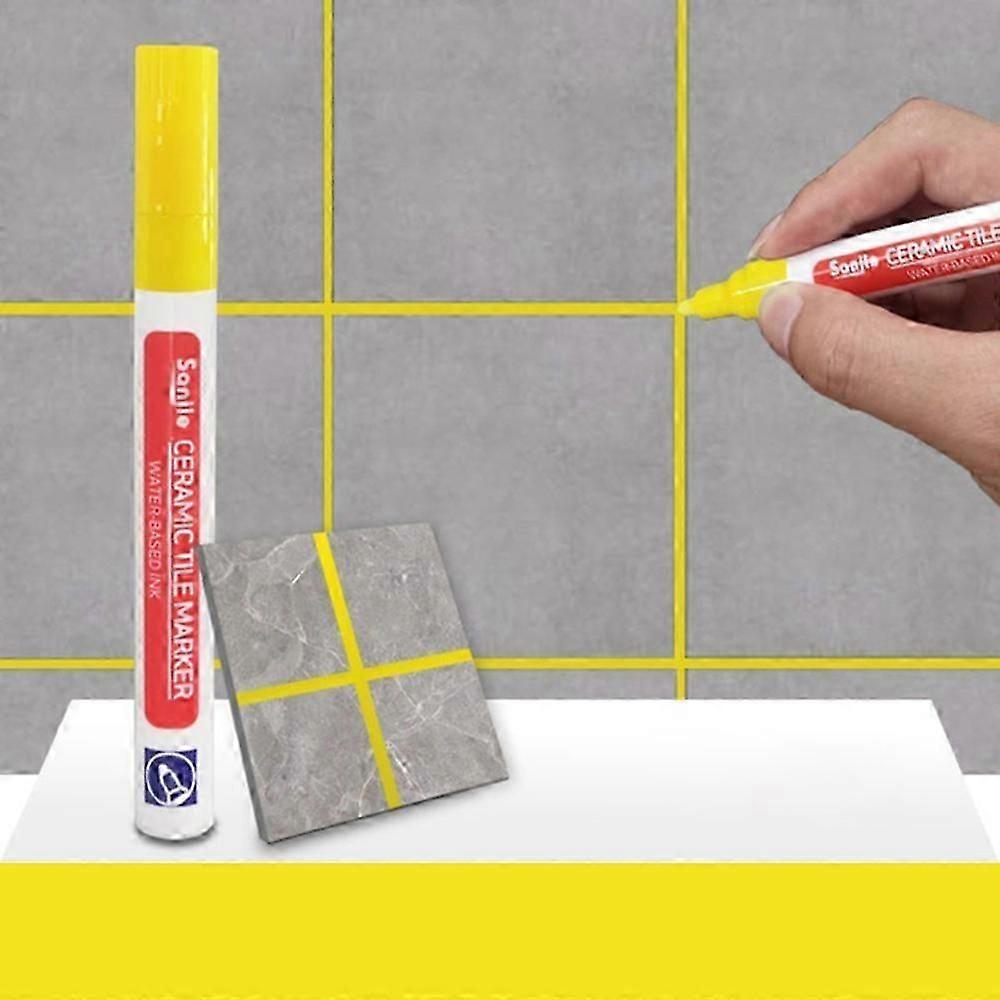 1/2pcsタイルマーカーペンバスルームの床用防水グラウト修復者ギャップ1個黄色