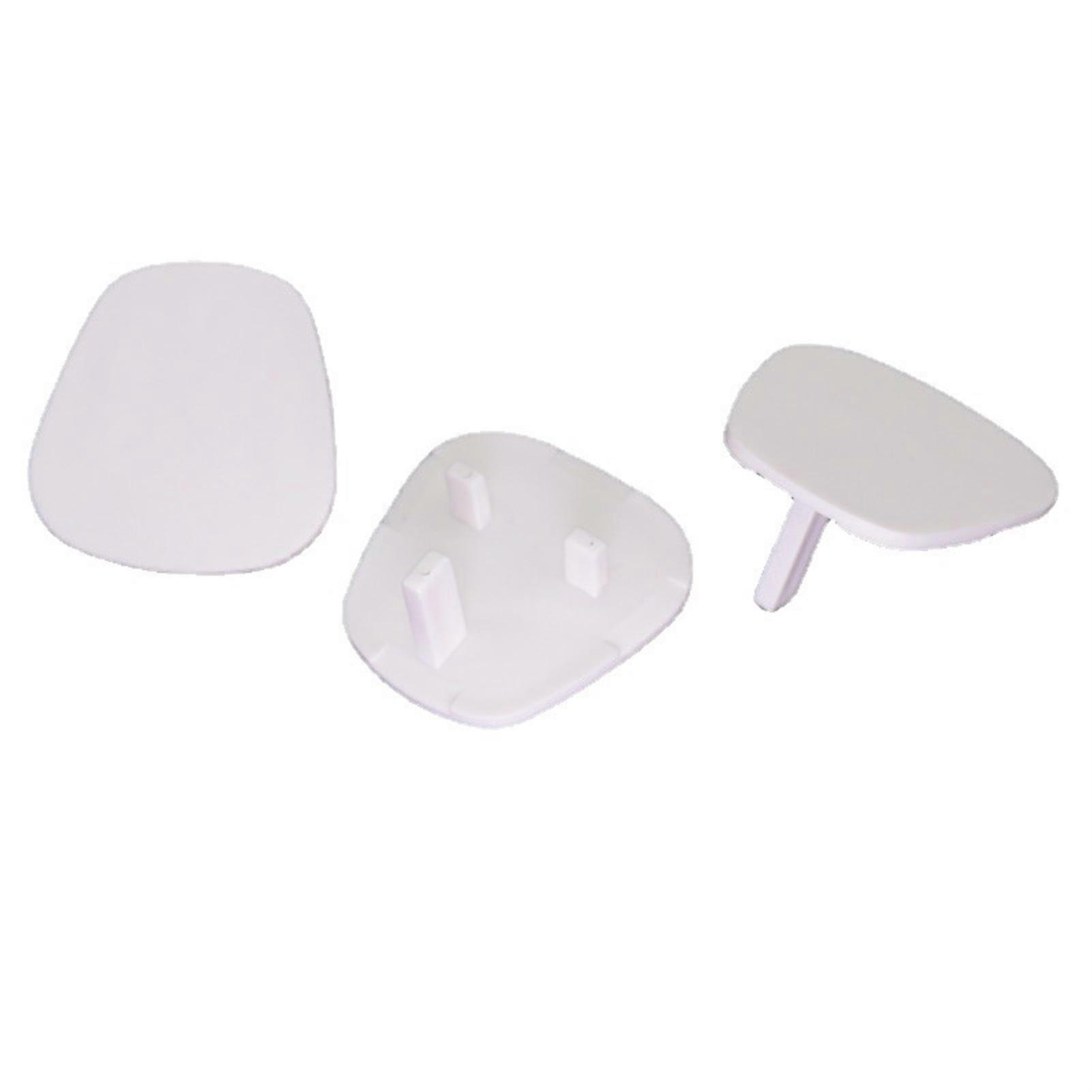 Outlet Cover 3 Hole ABS Socket Proofing Electrical Safety Protector for HouseholdPear Shaped White