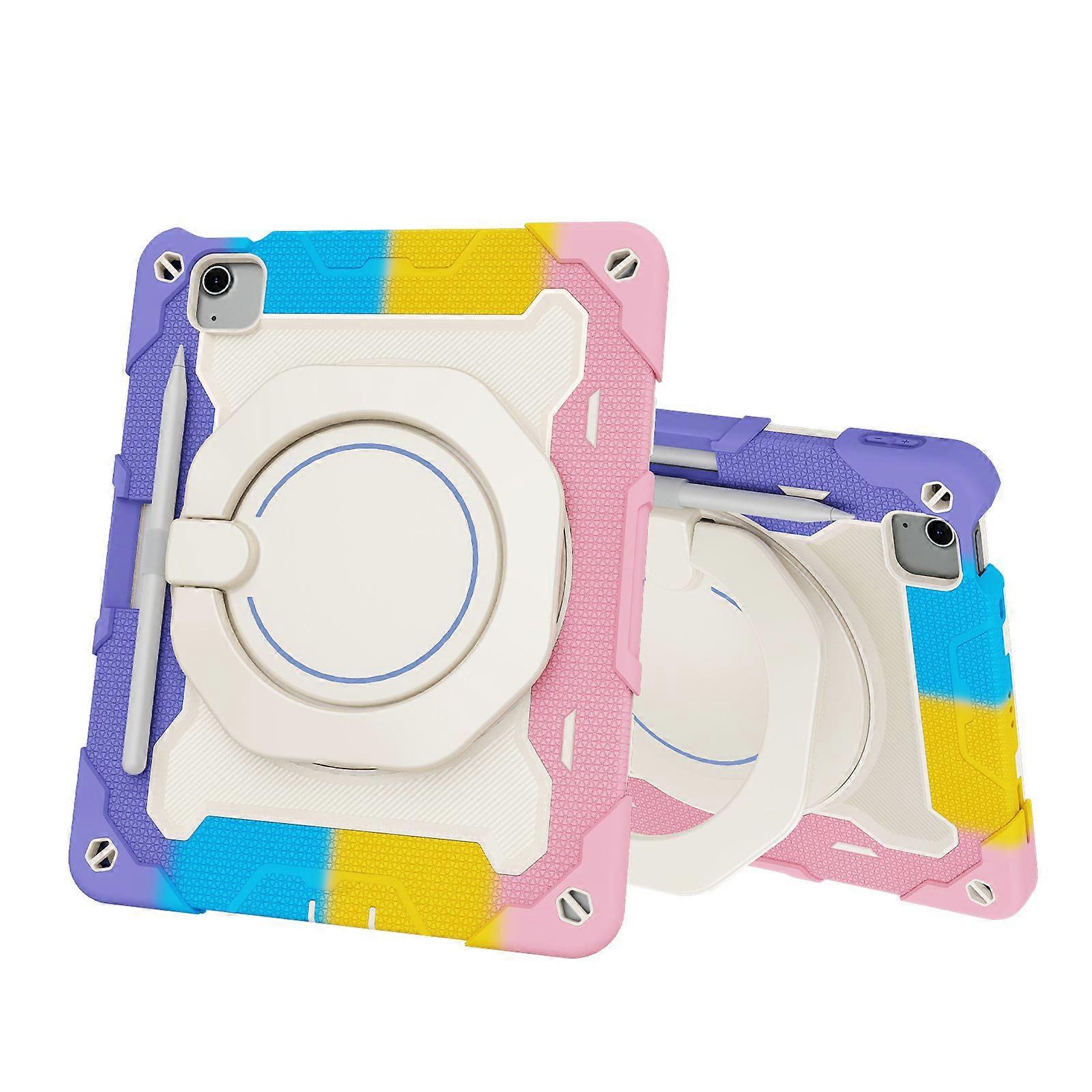 Case for iPad Air 11 (2024) Case - 3-in-1 Heavy Duty Shockproof Protective Cover with Rotundity Bracket and Shoulder Strap, 11.0" Tablet Case