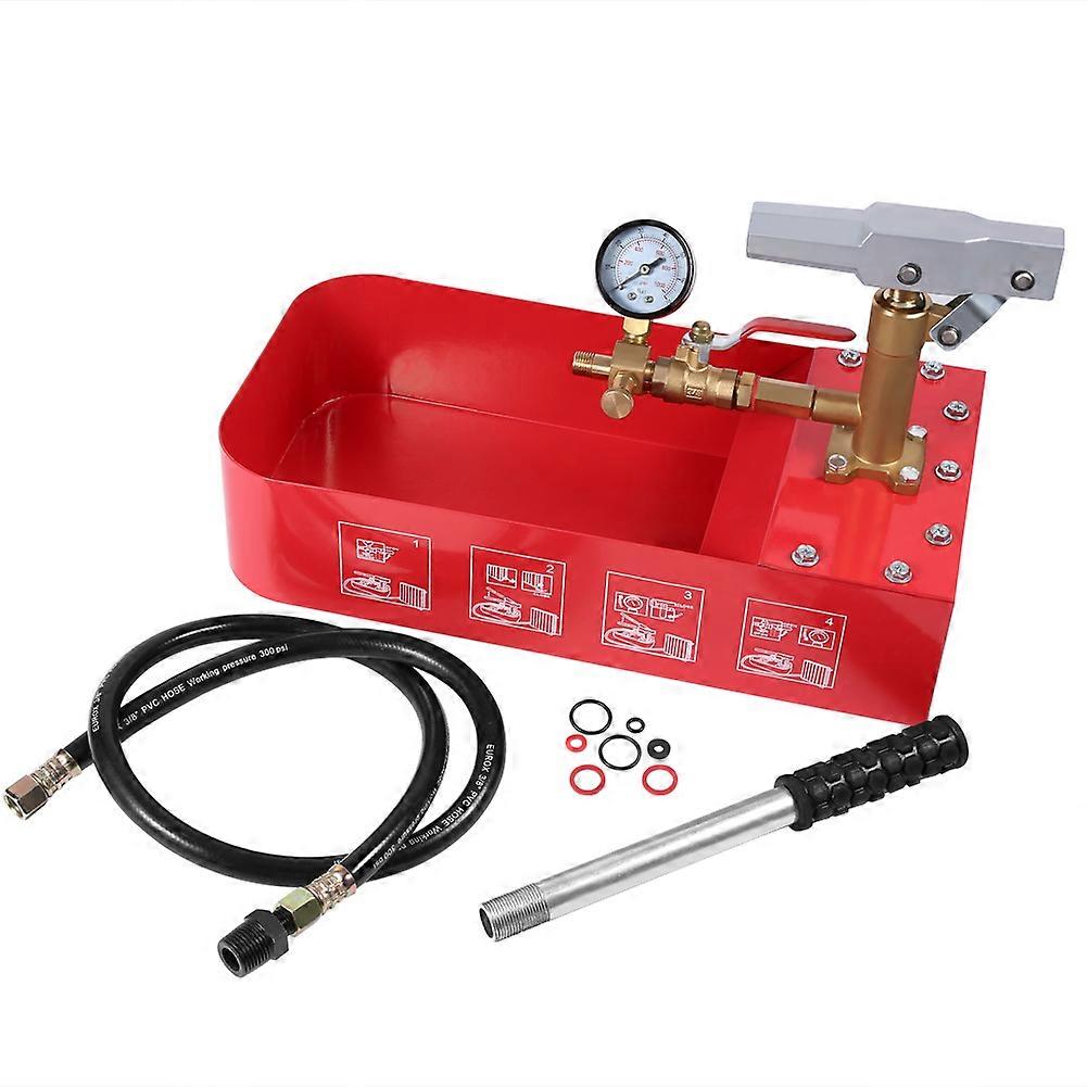 1pc Brass&Iron Pressure Test Pump with Hose for Testing Water Pipe Leakage
