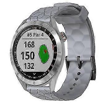 Für Approach S40 20mm Fußballmuster Silikonuhr Erbw Grau