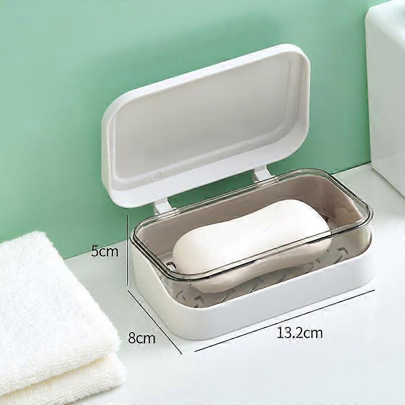 Bathroom Soap Dish With Lid Home Plastic Soap Box Keeps Soap Dry Soap Dish Travel Portable Soap Tray Dish Storage Soap Container