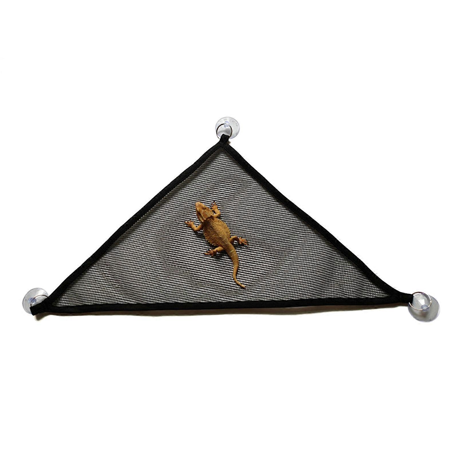 Reptile Hammocks Lizards Hammock Bearded Dragons Triangular Hanging- Net Hammock Lounger Bed Accessories Multicolor