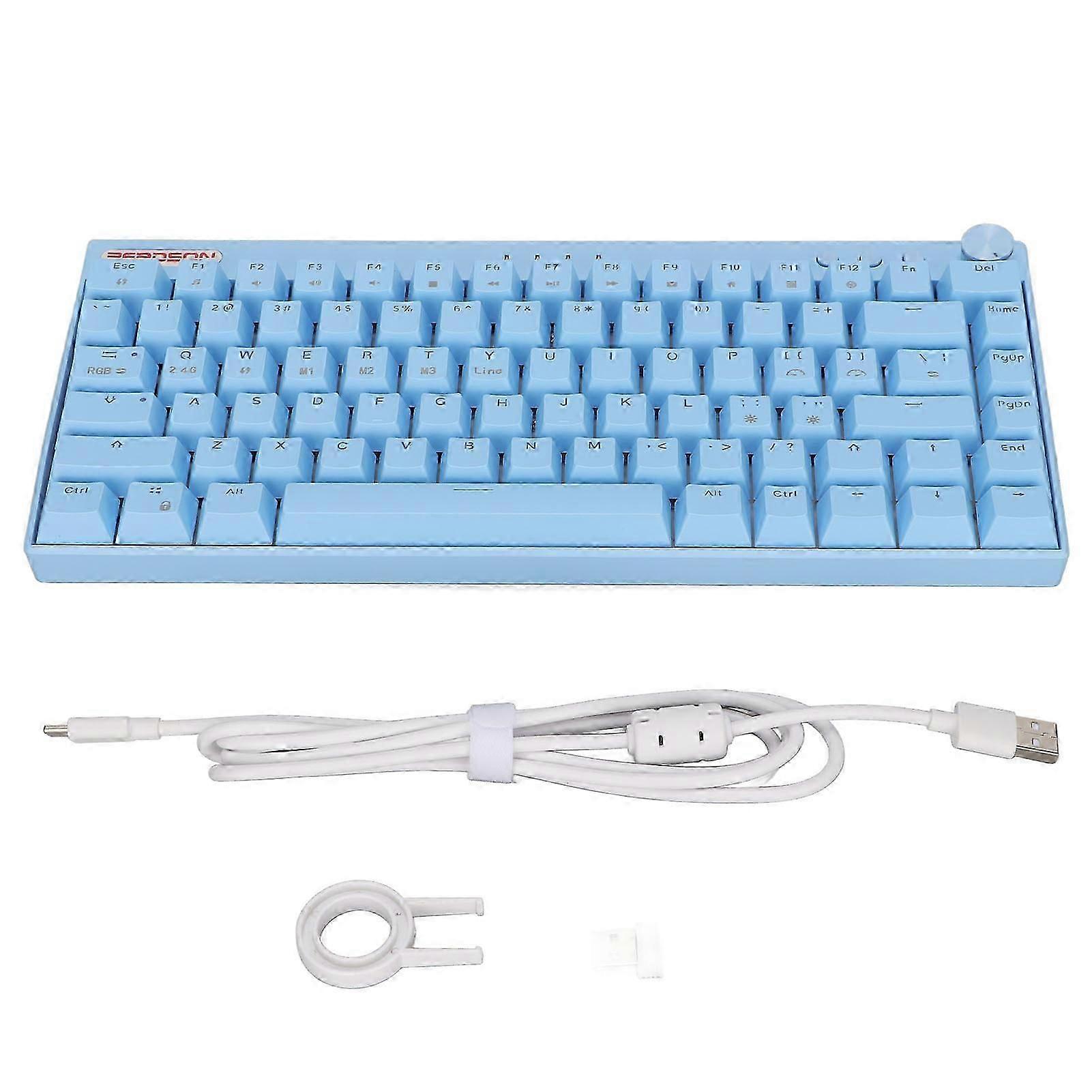 Blaue mechanische Tastatur 82 Tasten Drei-Modus-Tastatur mit RGB-kompatibel für Windows Für Ios Für AndroidLinear Action Switch