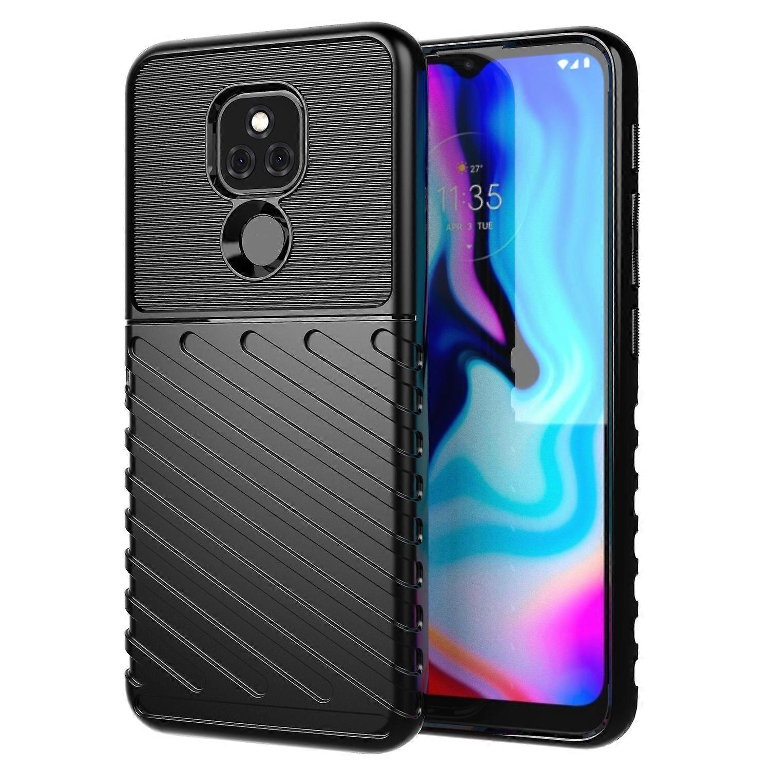 For Motorola Moto E7 Plus Thunderbolt Shockproof TPU Protective Soft Case