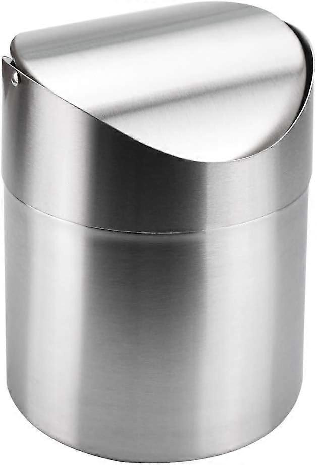 Mini Desktop Trash Can with Lid, Office Waste Container, 12x12x16.5CM, Compact Size, Stylish Design