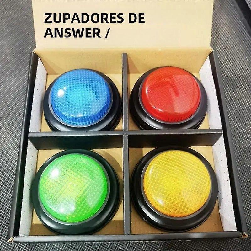 Light Up Doorbell Button for Family Interactive Party Games with Counter Timer Buzzer Alarm Figurines & Miniatures