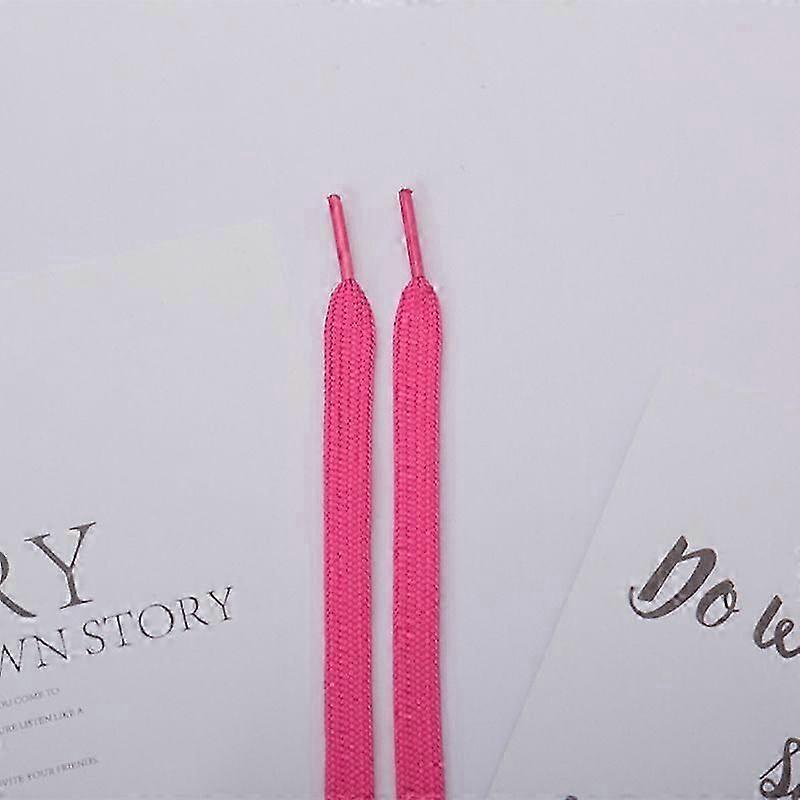 3 pair of 6 double-layer flat woven shoelaces (pink)