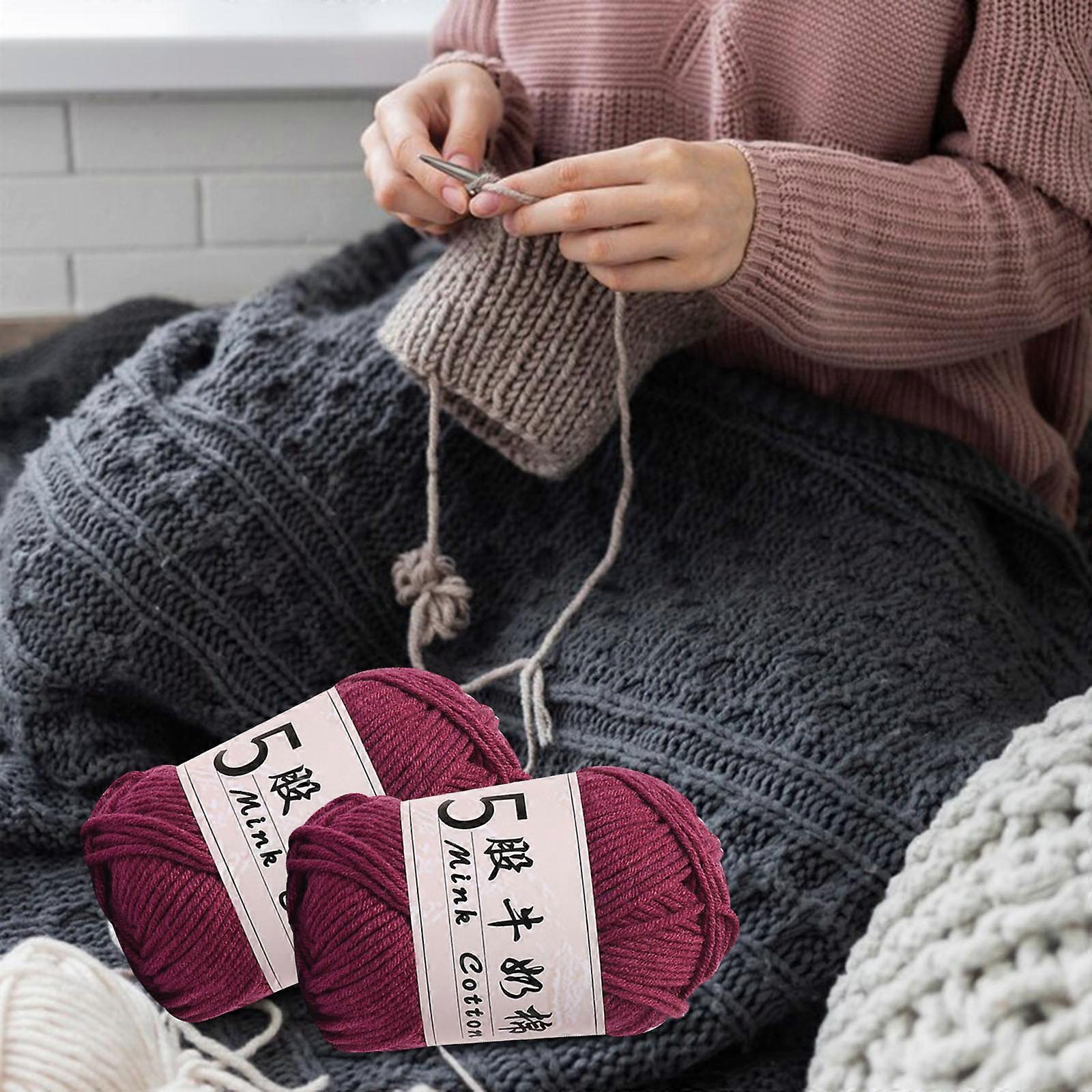 5 brins lait coton poupée crochet bricolage tricot fil bébé pull boule de laine
