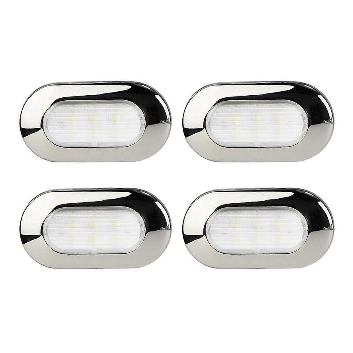 4PCS LED Courtesy Light Step Lights Accent Utility Lighting Mounted for Boat Yacht RV Caravan Light
