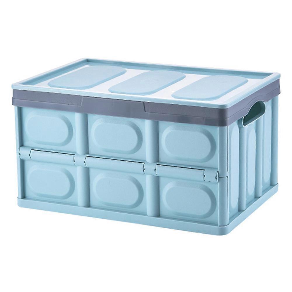 K6101-S 20L Camping PP Storage Case Folding Car Trunk Organizer Box-Blue