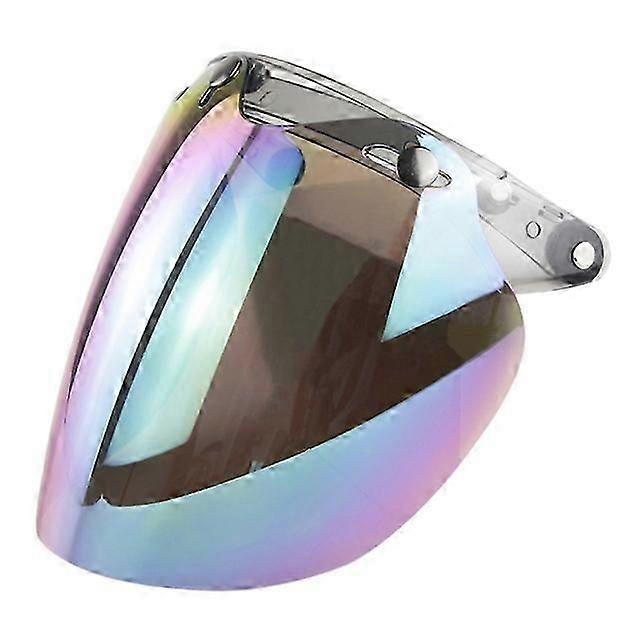 U90C Motorcycle Helmet Bubble Visor 3-Snap Design Open Face Helmet Visor with PC Lens Gift for Motorcycle Enthusiasts