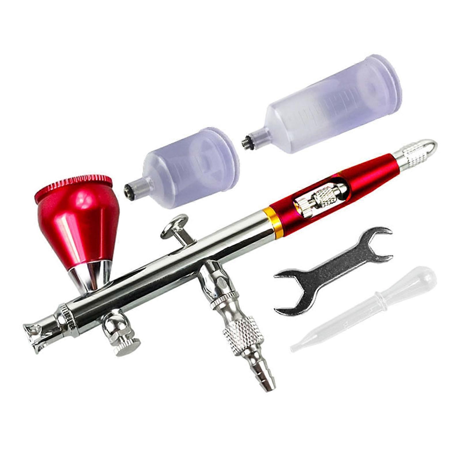Upgrades 0.3mm Airbrush High Precisions Airbrush Simple Operate for Beginners & Advanced Artists In Various Application Red