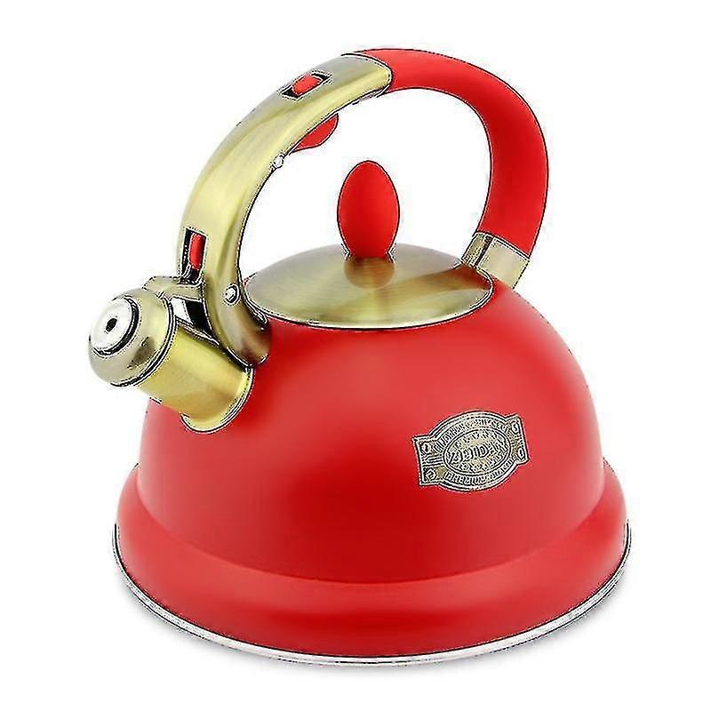 3l Whistling Kettle, Stainless Steel Whistling Tea Kettle, Evenly Heating Whistling Kettles With Hot-resistant Handle For Both Gas And Induction Cooke