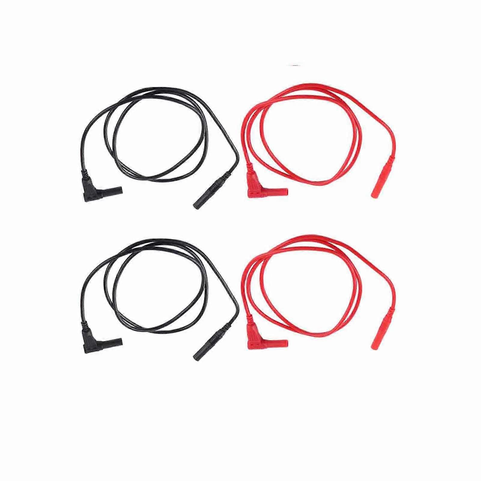 Multimeter Test Lead Set Interchangeable Test Lines Banana Plug Connectors Red and Black