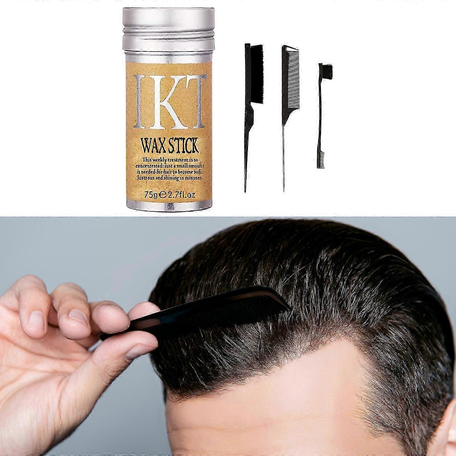 4 Stück Haarwachs Stick mit Haarkamm Set Haarstyling Wachs Stick Modellieren Haar Pomade Haar Slick Stick für Perücken Haar grün