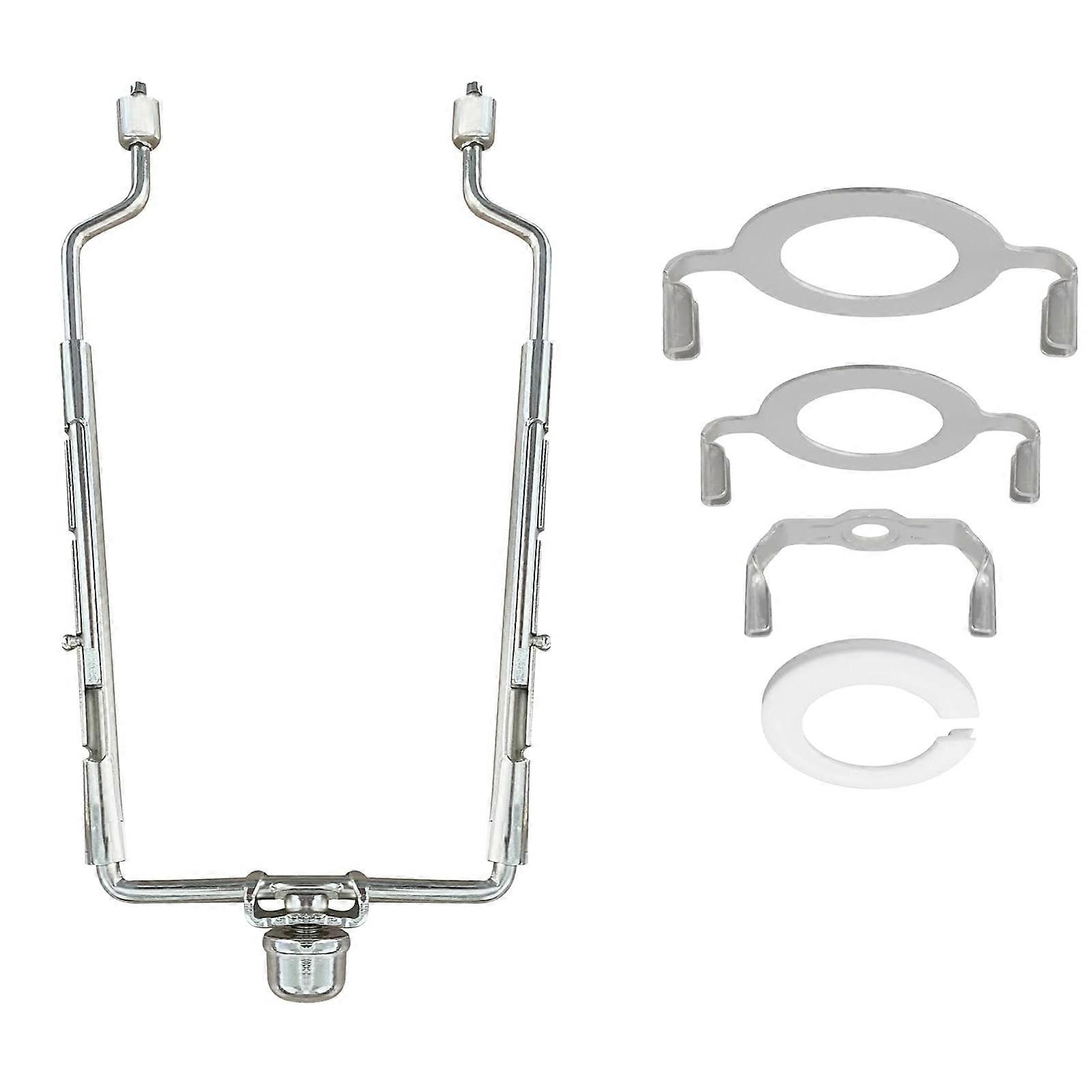 Decorative Lamp Harp Frame with Adjustable Size Metal Portable Lampshade Holder for E26 E27 Light Fixtures and Shades