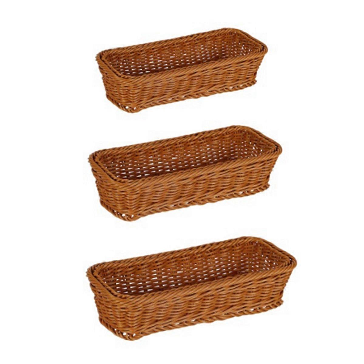 Rattan Woven Basket Cutlery Storage Basket Spoons Fork Storage Box A