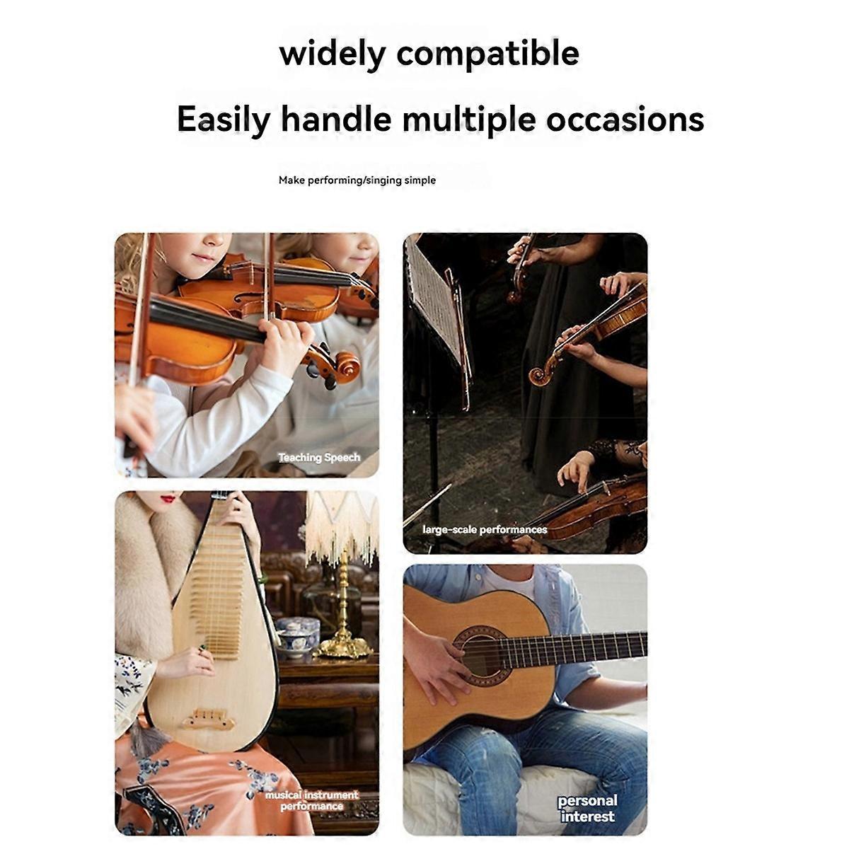 2.4G Wireless Long Clip Microphone System Clip over Instrument