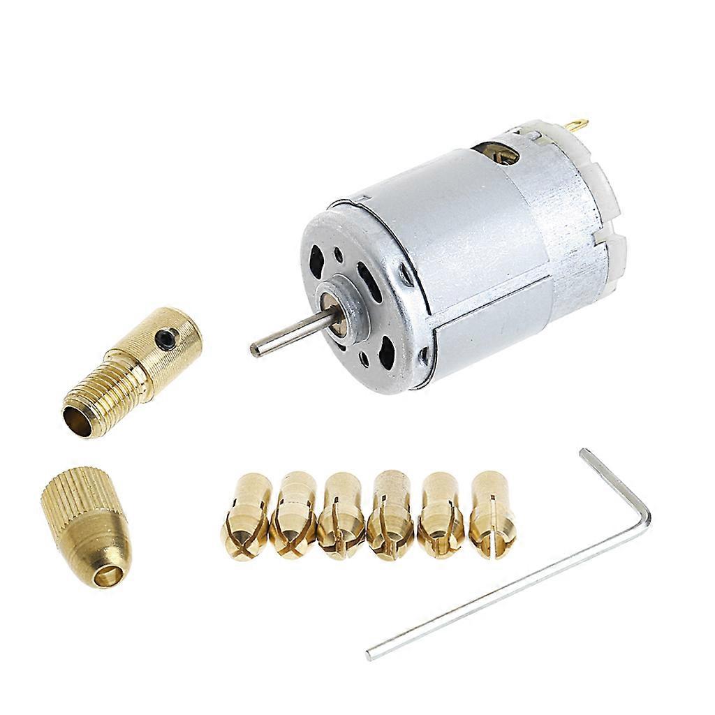 New Mini Mirco Electric PCB Motor Drill Press Drilling Bits Tool Twist Drill 12V  Silver