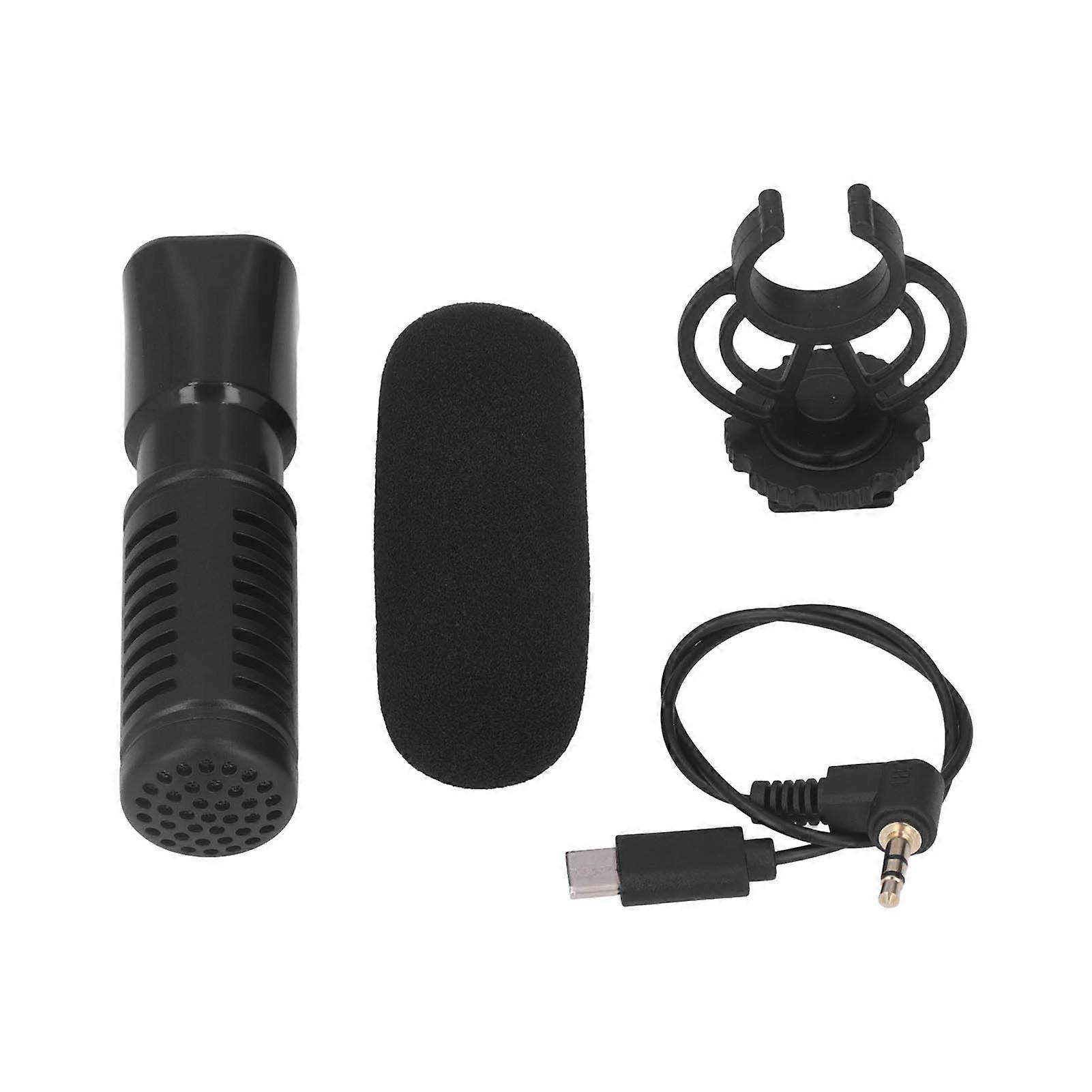 Camera Type C Microphone Mini Live Broadcast Microphone for Phones Camera Video Recording