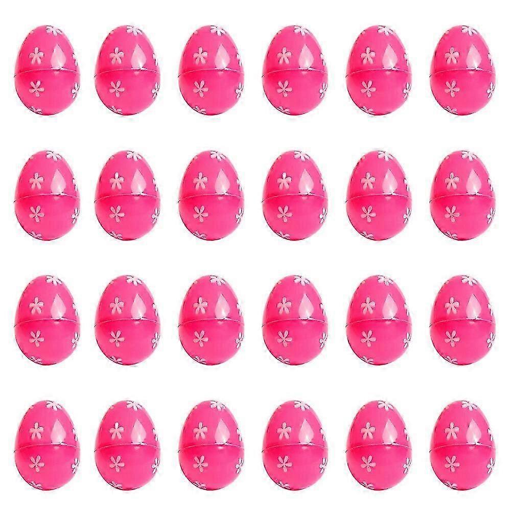 48pcs Empty Easter Eggshells Plastic Easter Egg Children Egg Toy Playthings