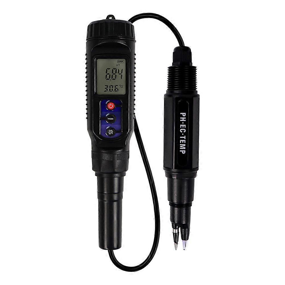 Wasser Bodenqualität Tester Digital PH / EC / TEMP 3-in-1 Tester Multifunktionstest PH Meter für Aquarien Pools Teig