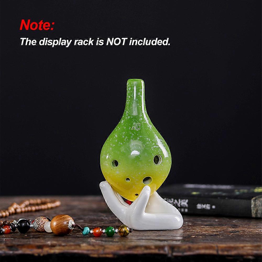 6 Jamkový keramický hudební nástroj Ocarina Alto C Simple Starry Style s hudebním doprovodem pro milovníky hudby a studenty V