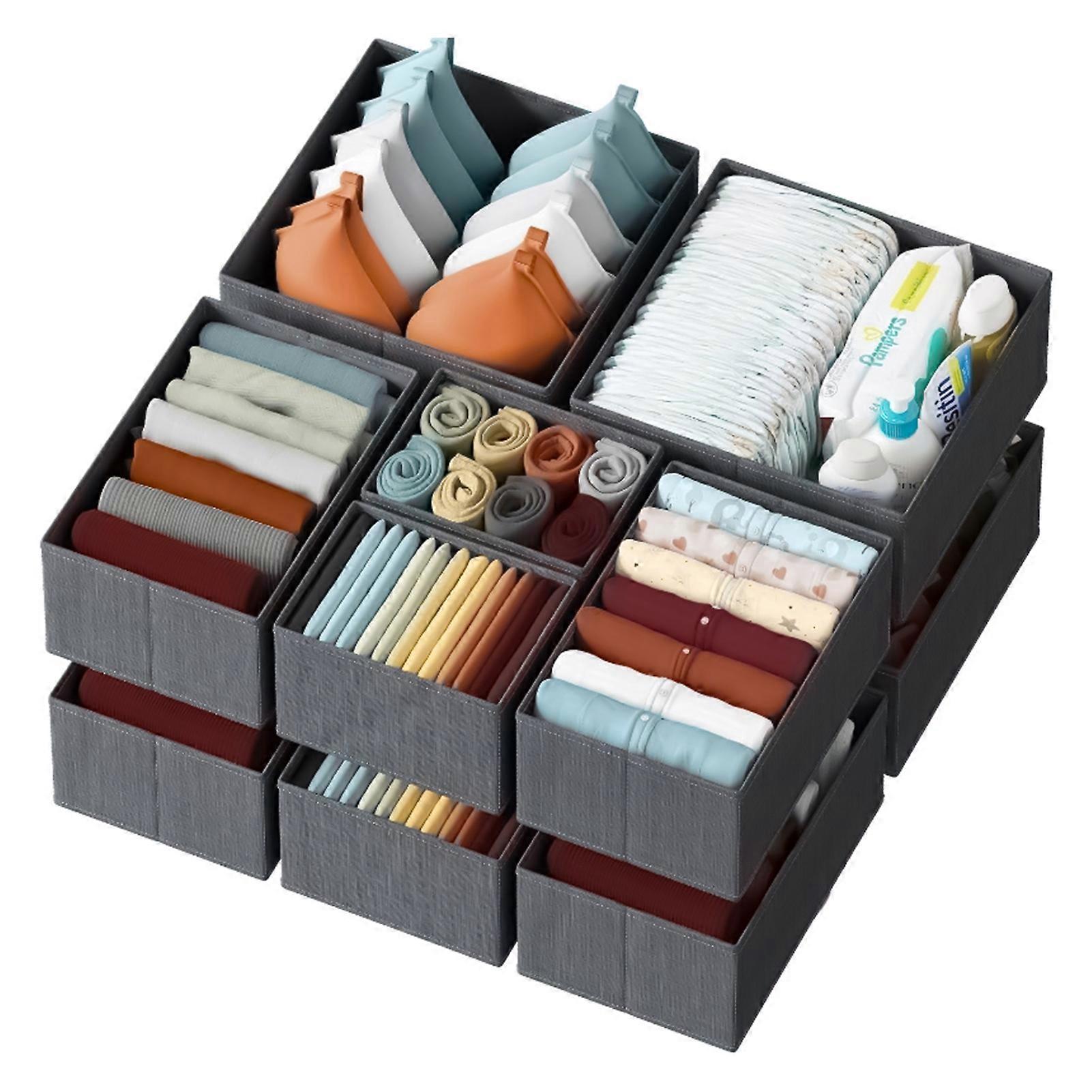 Clothes Stackable Fabric Storage Bins Large Capacity Clothes Storage Basket