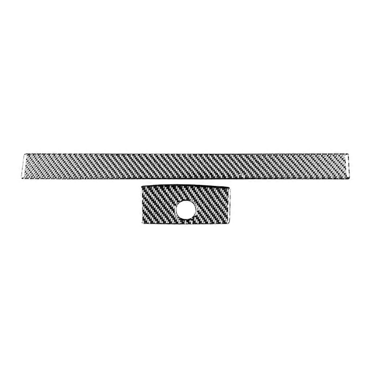 For 2019-2022 Carbon Fiber Co-Pilot Dash Strip Trim Storage Box Handle Cover Interior Accessories