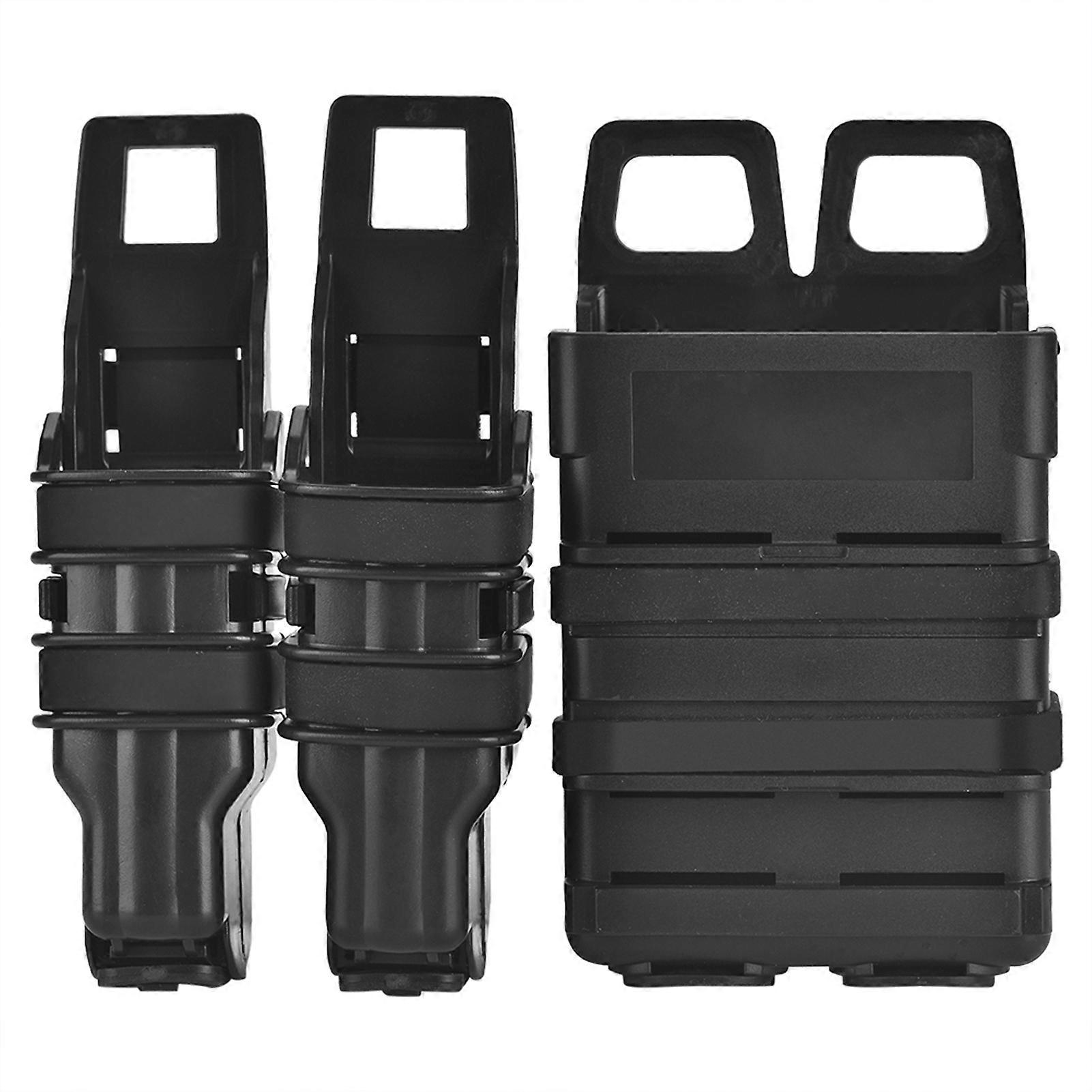 Tactical Molle Magazine Pouch Gun Bag Rifle Pistol Magazine Pouch Set for Military Hunting (Black)