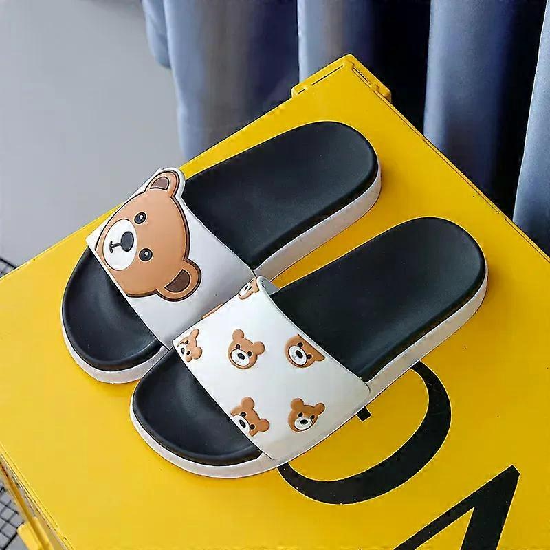 House Slippers Women Platform Bear Cute Funny Cloud Indoor Summer Sandal Slides Flip Flop Rubber Ladies Female Home Shoe Flat