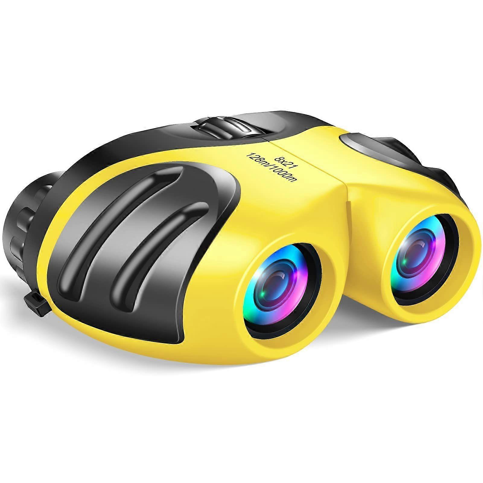 let's go! Children's Binoculars, Compact High Resolution Shockproof Binoculars
