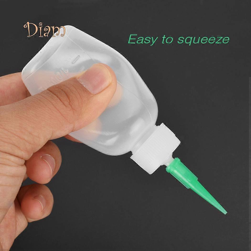 Diahy Portable 30ml Empty Plastic Squeezable Dropper Nozzles Refillable Bottle Kit Accessories
