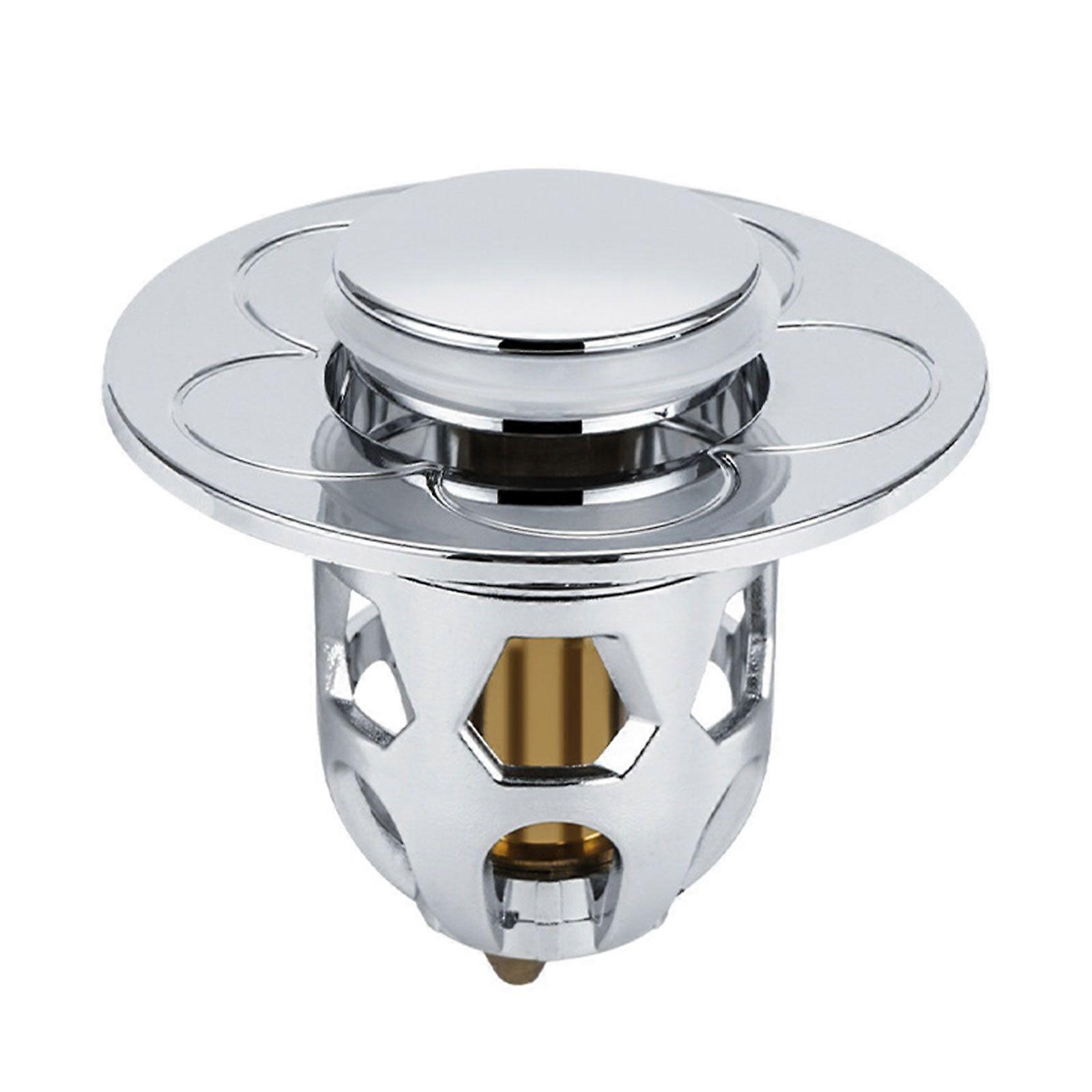 Removable Vanity Vessel Sink Drain Plug Anti-clogging Push-type Bounce Core