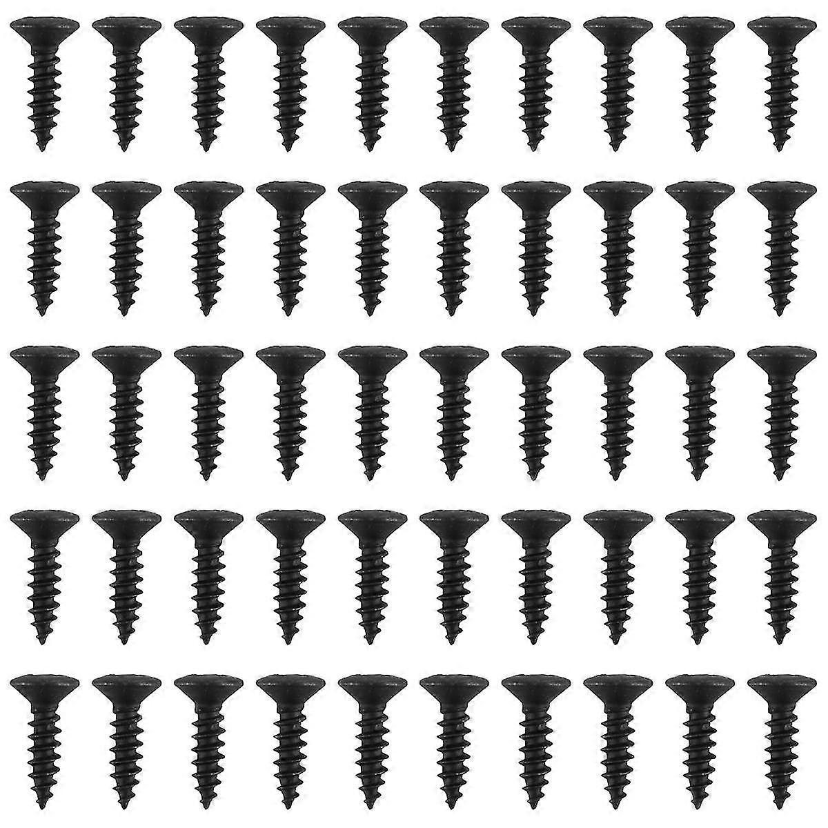 50Pcs Pickguard Screws 3MM for Strat Style Guitar(black)