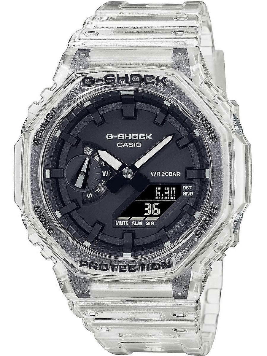 Montre pour homme Casio G-Shock GA-2100SKE-7AER en résine blanche / translucide Blanc / Translucide
