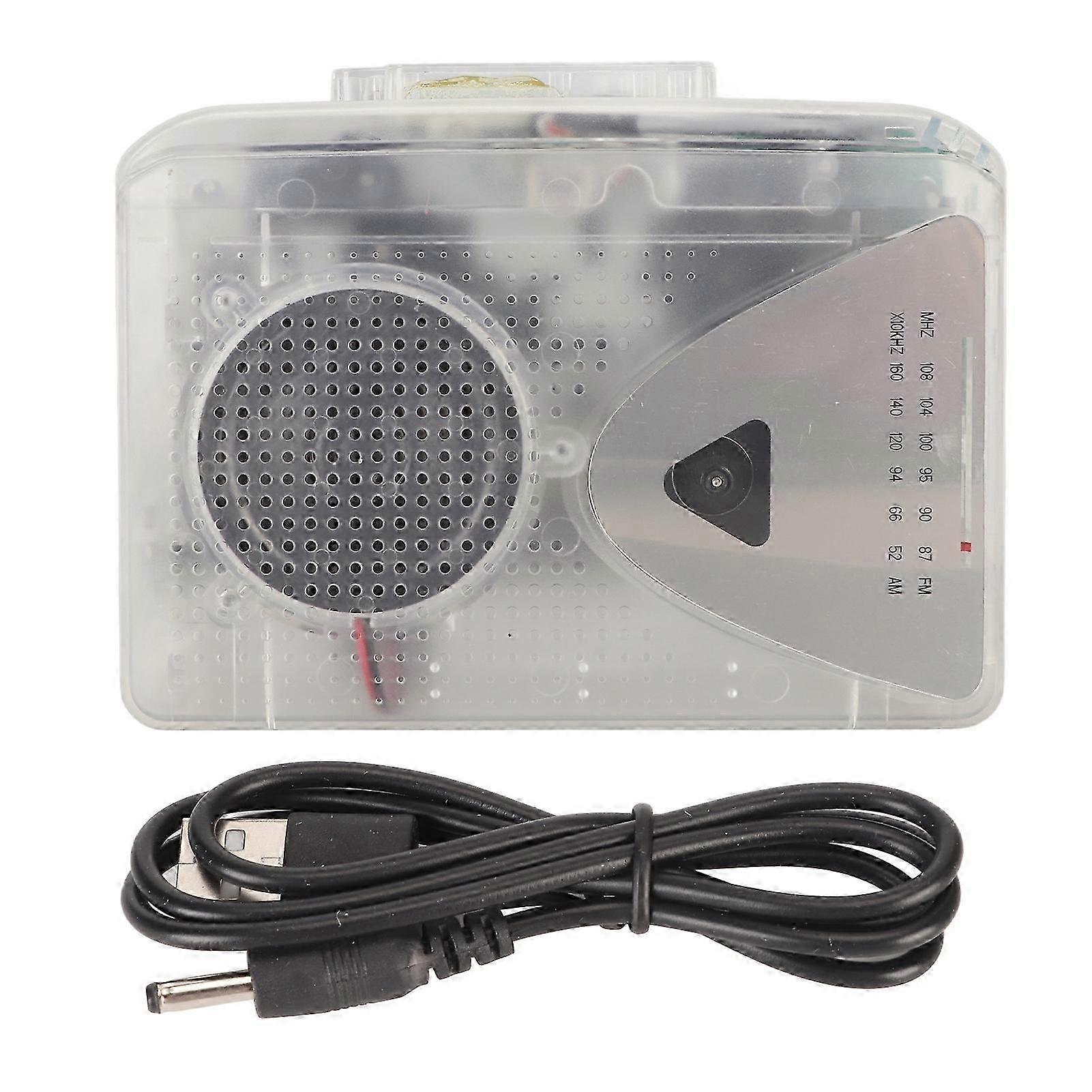 Portable Cassette Player FM AM Radio Stereo Cassette MP3 Tape Player with 3.5mm Jack and Speaker for Daily hwy