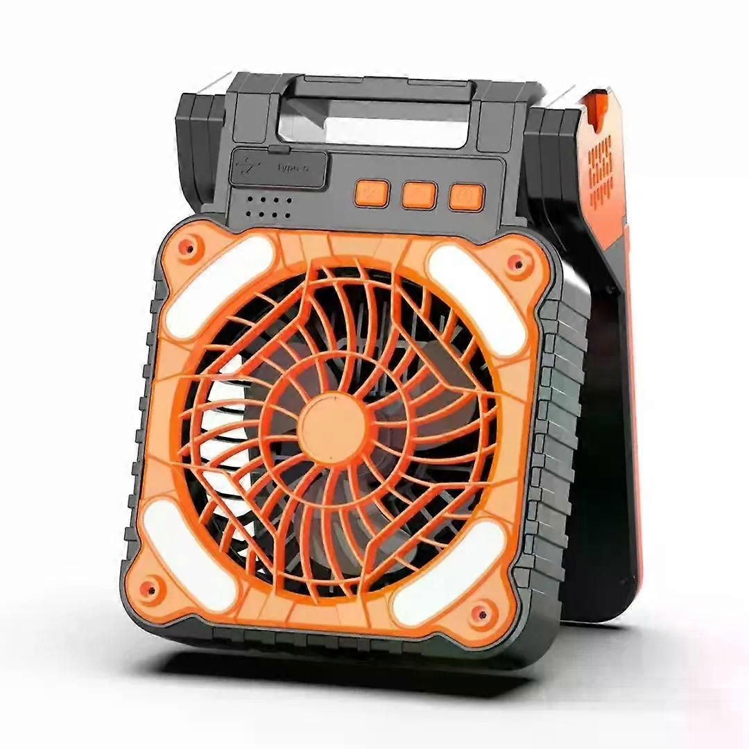 Portable Solar Fans 7800mAh LED Lantern Rechargeable Solar Powered Camping Fan 4 Speeds Powerful Wind 90 Folding Ventilador