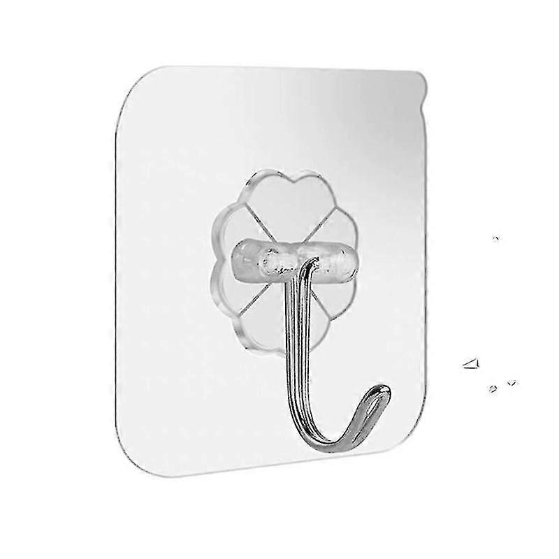 12 Pack Self Adhesive Hook Transparent Adhesive Hook Coat Hook Plastic Hook