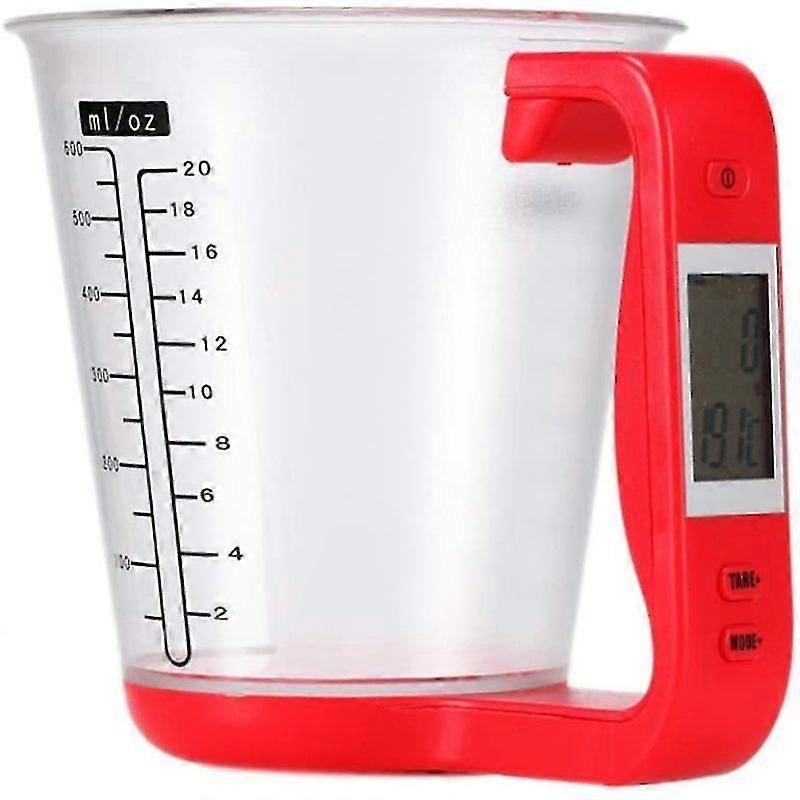 3color/ Scales Electronic Measuring Cup Kitchen Scales Digital Cup Host Cradle Temperature Measuring Cup With Green Lcd Display