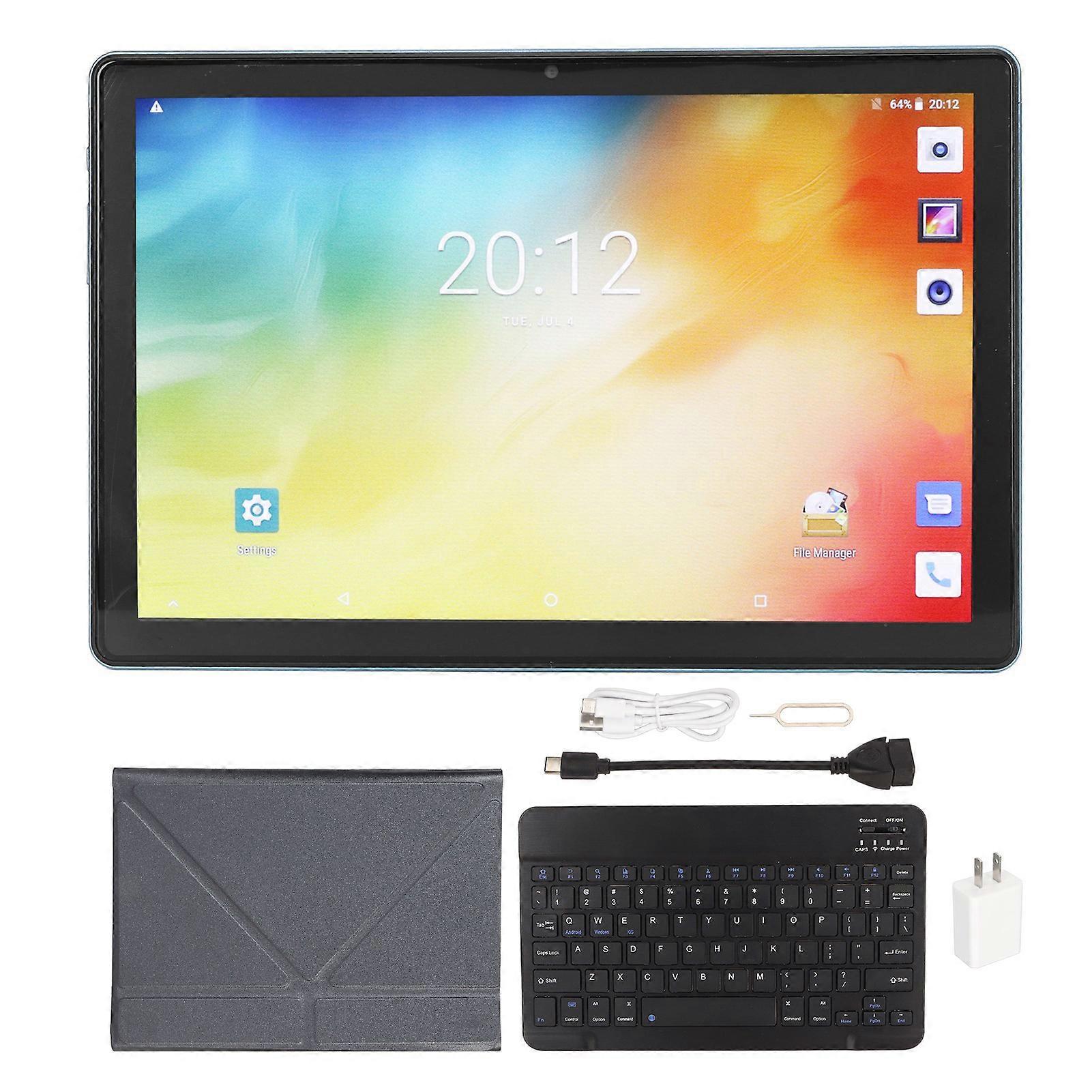 10.1in 2 in 1 with Keyboard for Android12.0 5G WiFi 12GB RAM 256GB ROM Dual Camera HD Gaming Tablet